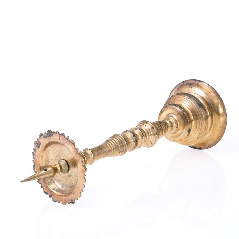 LJUSSTAKE, brons, möjligen Frankrike 1600/1700-tal.