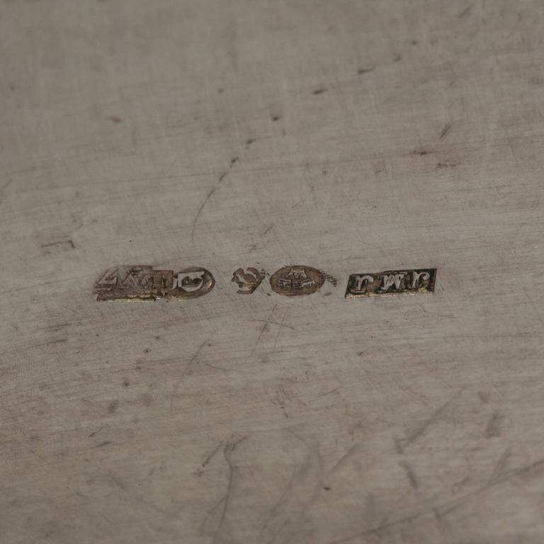 KAFFESERVIS, 3 delar. Silver. J M Johansson, Göteborg 1923, totalt ca 1000 gram.