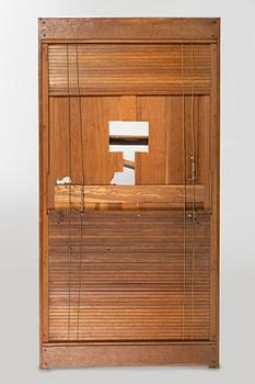 A mid 20th century oak archive cabinet.