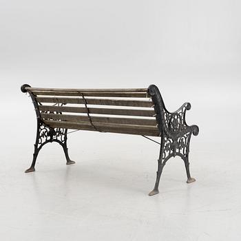 A cast iron-frame garden sofa, 20th century.