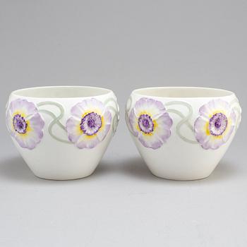 a pair of early 20th century porcelain flower pots by Rörstrand.