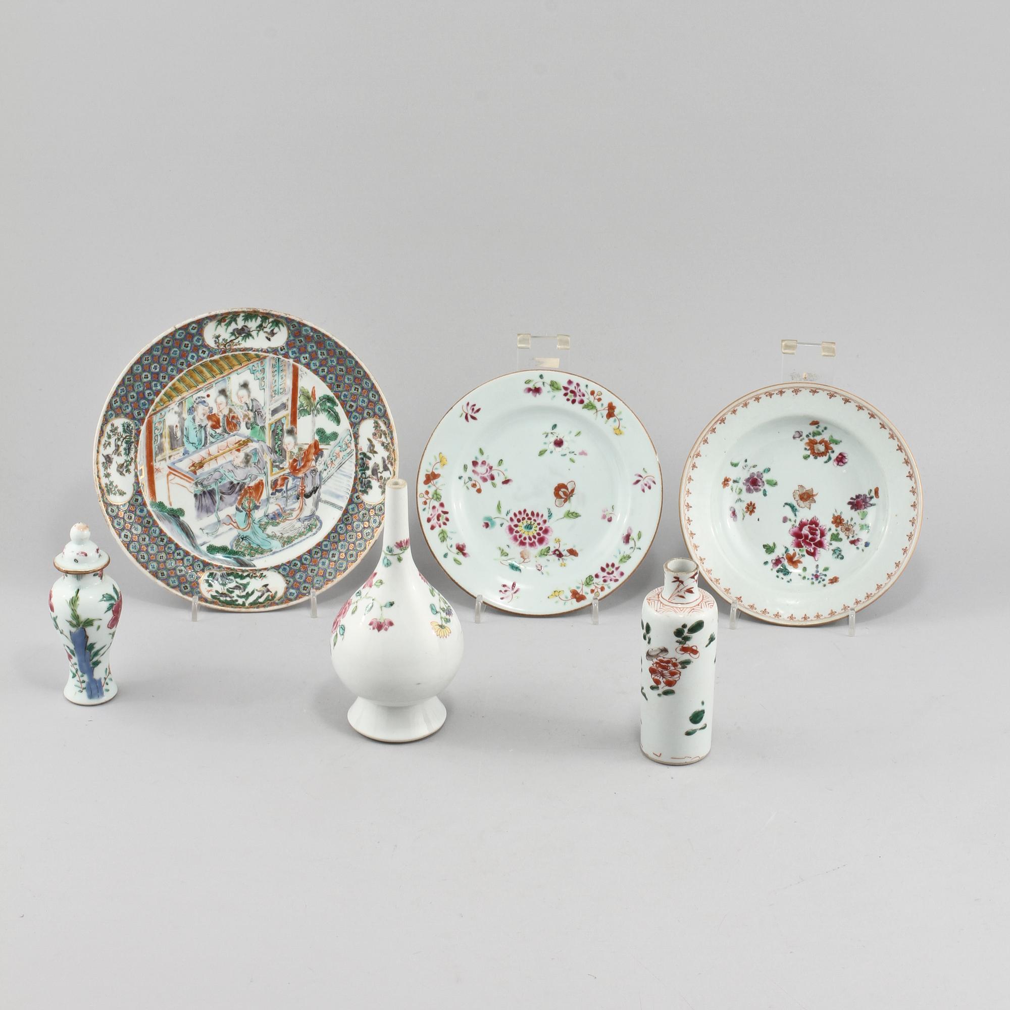 PARTI PORSLIN, 6 delar, porslin, Kina, 1700/1800-tal.