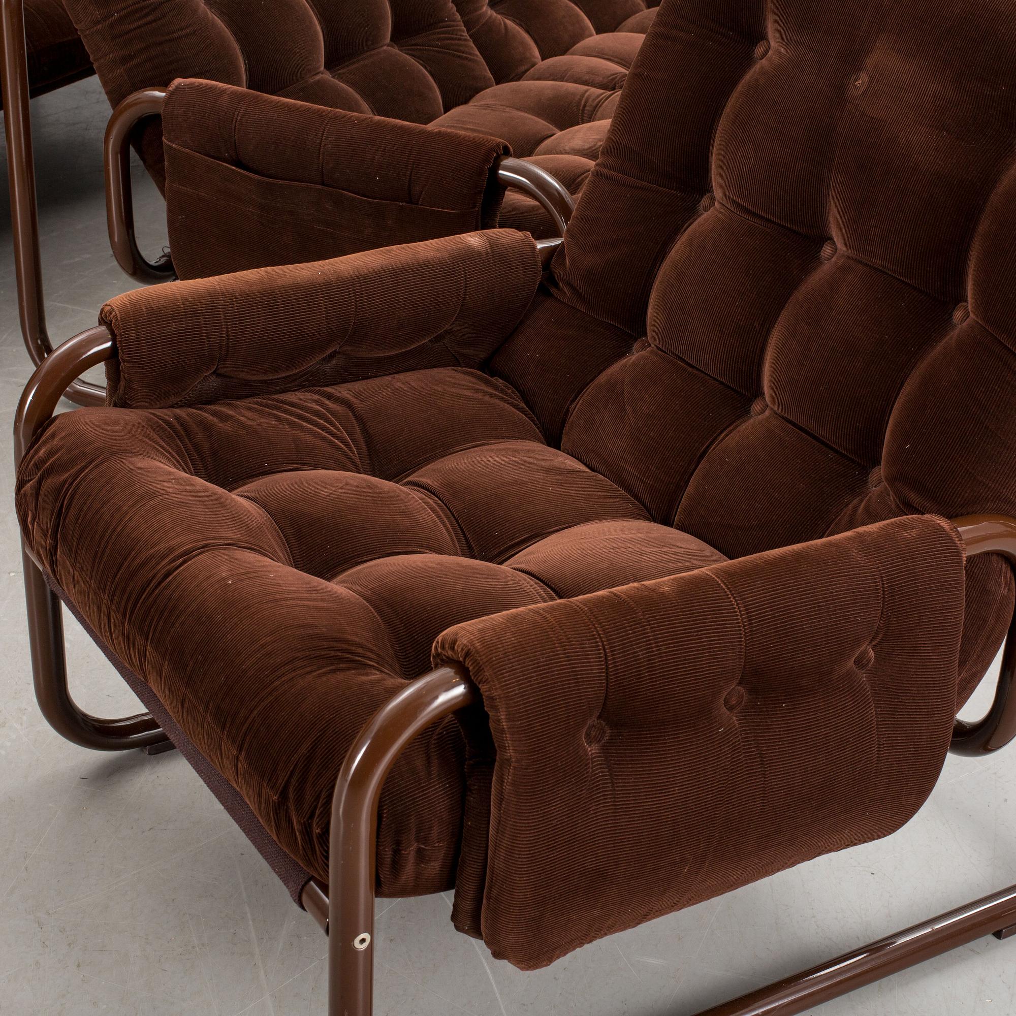 SOFFGRUPP, 4 delar, troligen IKEA 1970-tal.
