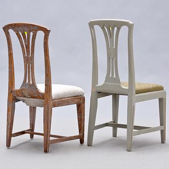 STOLAR, 2 st, gustavianska, sign J Höglander samt E Öhrmark. 1700-talets slut.