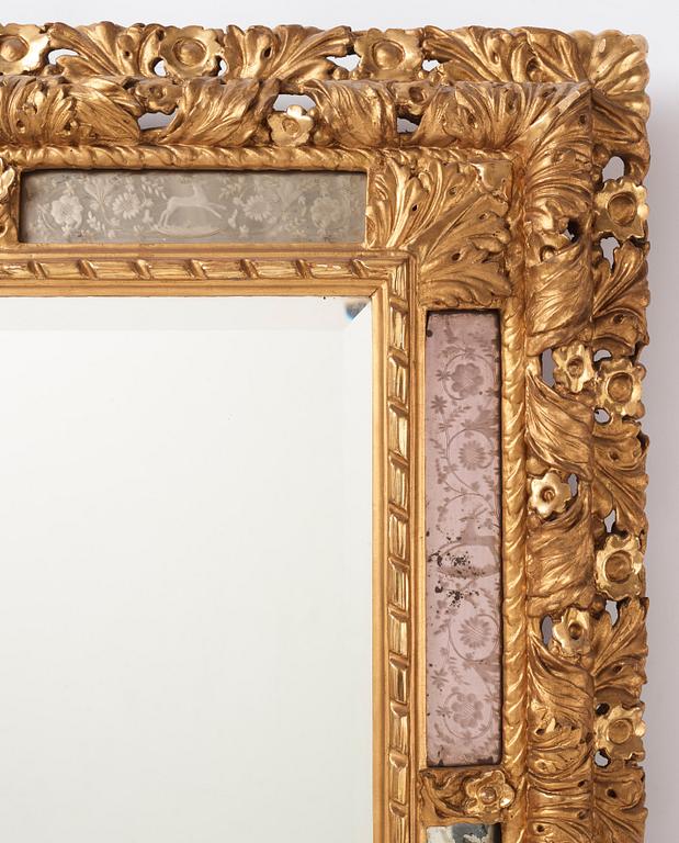 A north European Baroque mirror, first part of the 18th century.