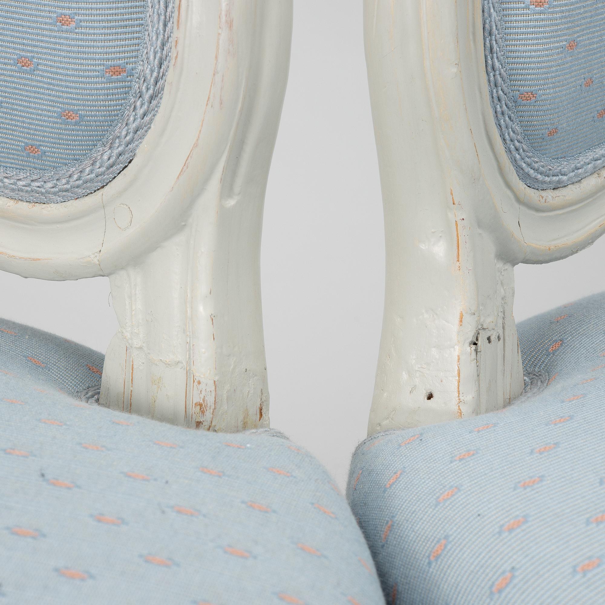 Stolar, ett par, gustavianska, 1700-talets andra hälft.