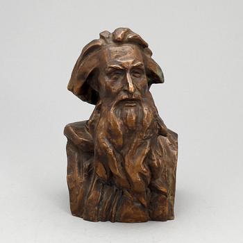 OKÄND KONSTNÄR, byst, brons, bär oidentifierad signatur. Ryssland.