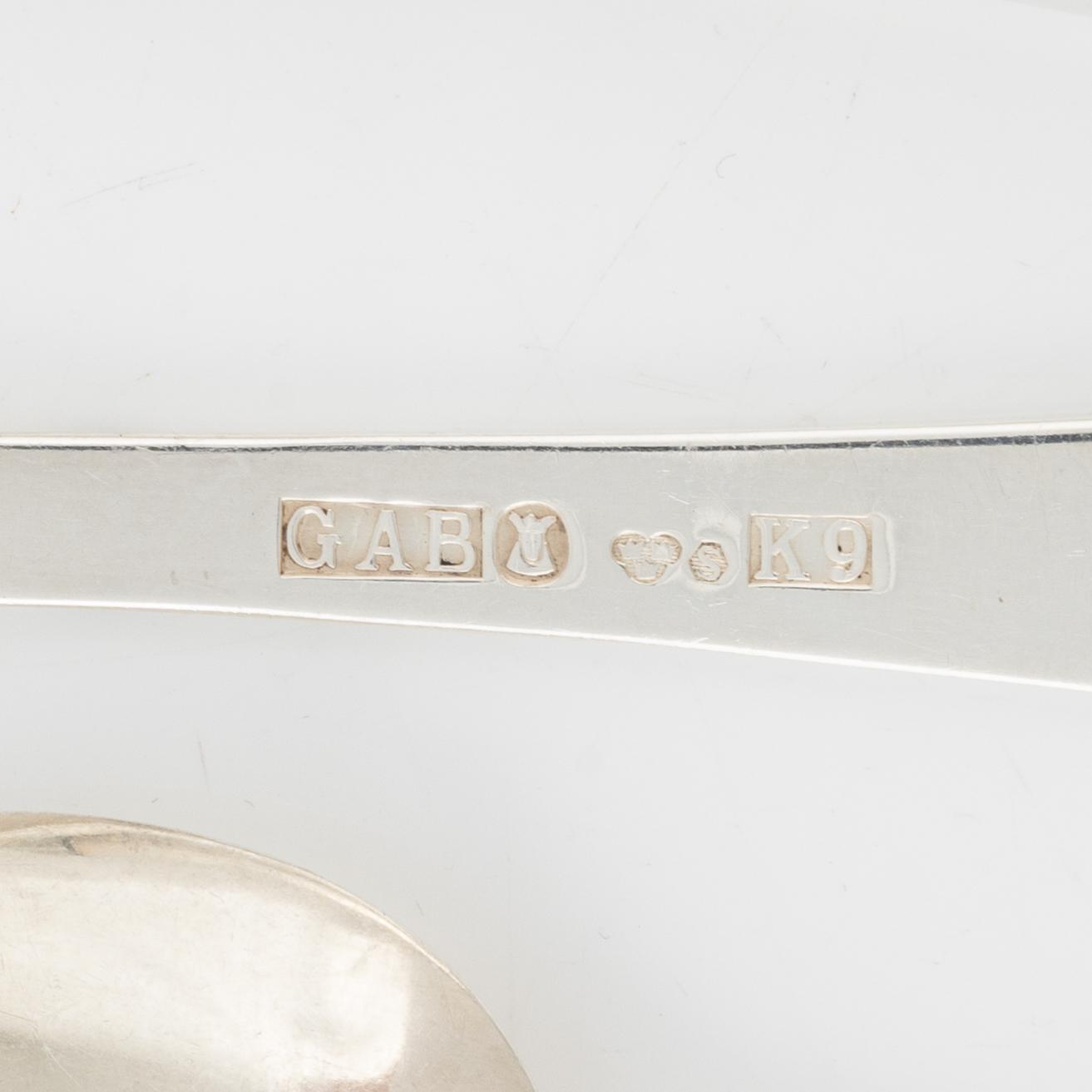 Jacob Ängman, bestickservis, silver, 52 delar, "Rosenholm", GAB, 1958-1977.