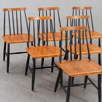 Chairs  6 pcs, Kährs, Nybro, 1970s.