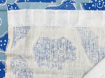 Josef Frank, gardiner, ett par, "Zodiaken", samt metervara, Firma Svenskt Tenn.