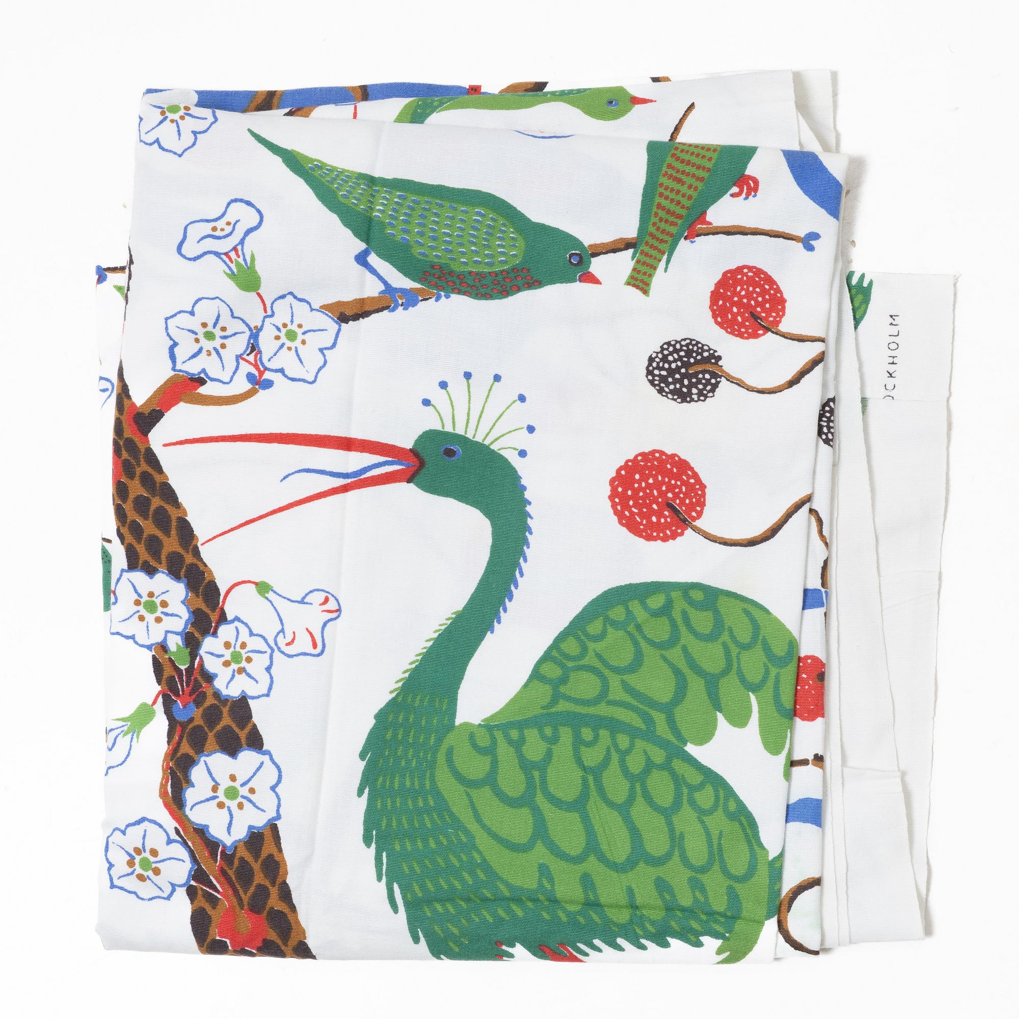 A collection of textiles, as well as a bag, Firm Svenskt Tenn.