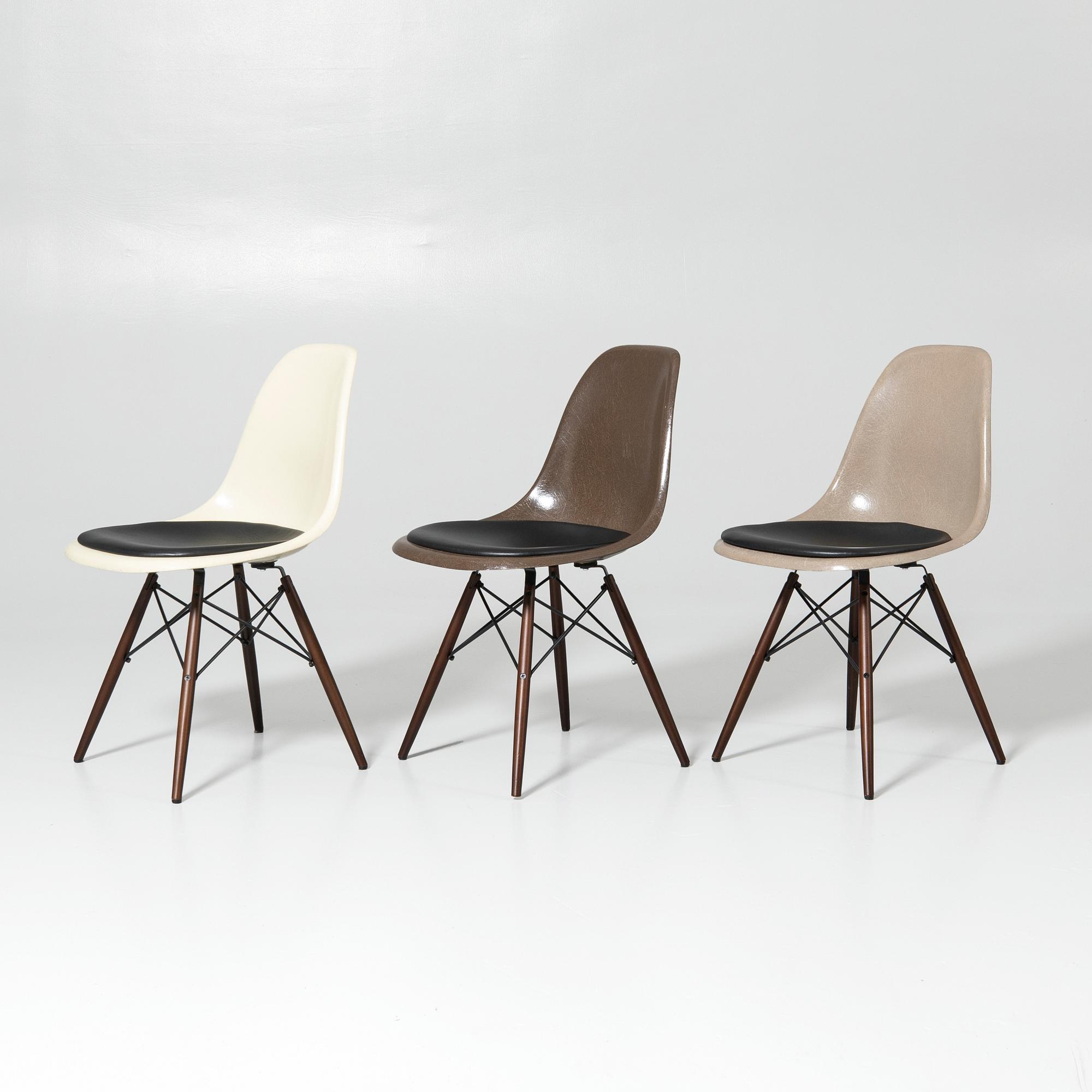 Charles & Ray Eames, stolar, 6 st, "DSW", Herman Miller, 1960-tal.