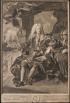 845. Pierre Imbert Drevet, "Samuel Bernard. Chevalier del'Ordre de St Michel, Comte de Coubert".