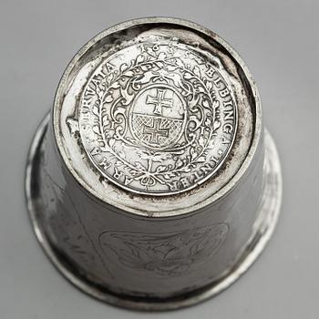 Lorens Andersson Wall, bägare, silver, Norrköping (verksam 1682-1695-). Barock.