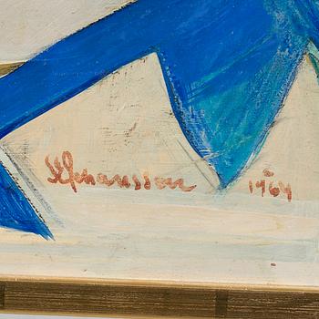 SVEN-ERIK JOHANSSON, gouache på pannå.