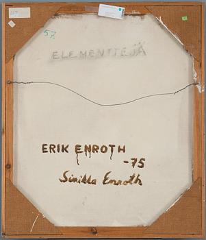 ERIK ENROTH, öljy levylle, signeerattu ja päivätty -75.