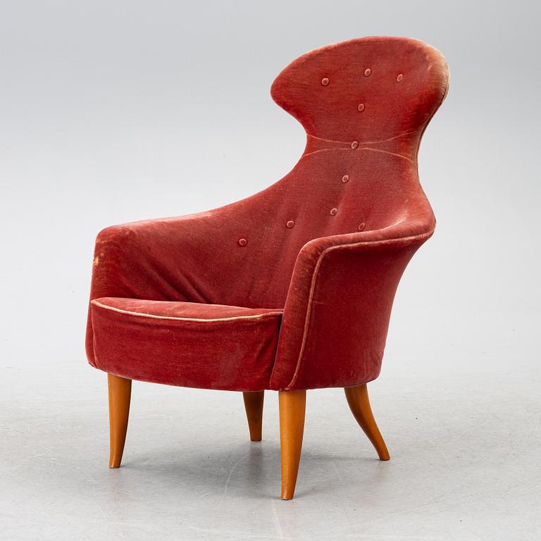 Kerstin Hörlin-Holmquist, an armchair, "Stora Eva" from the series "Paradiset", Triva, Nordiska Kompaniet, mid-20th century.