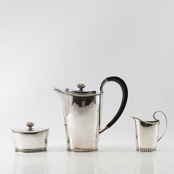 Sven-Arne Gillgren, coffee service, 3 pieces, silver, GAB, 1960.