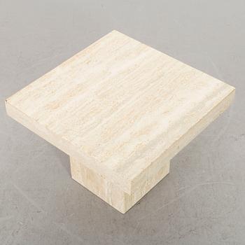 A SMALL TRAVERTINE TABLE.