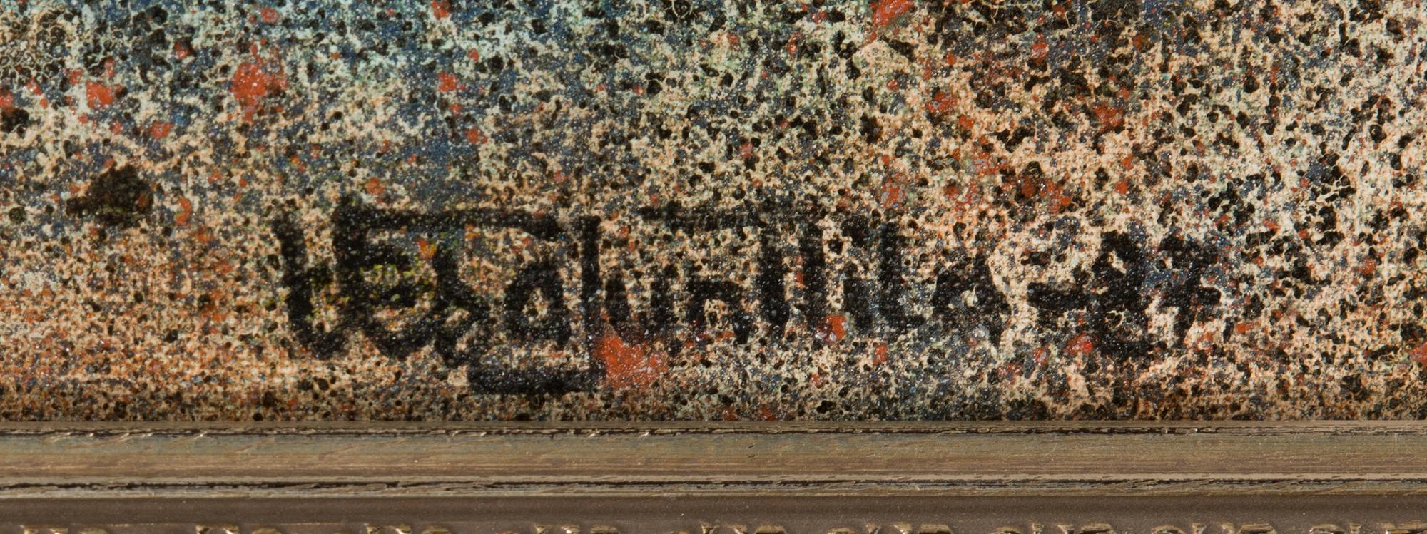 Vesa Junttila, oil on canvas, signed and dated -87.