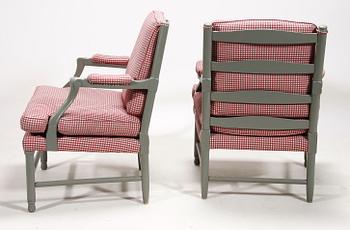 FÅTÖLJER, ett par. Sk Gripsholmsfåtöljer sent 1900-tal.