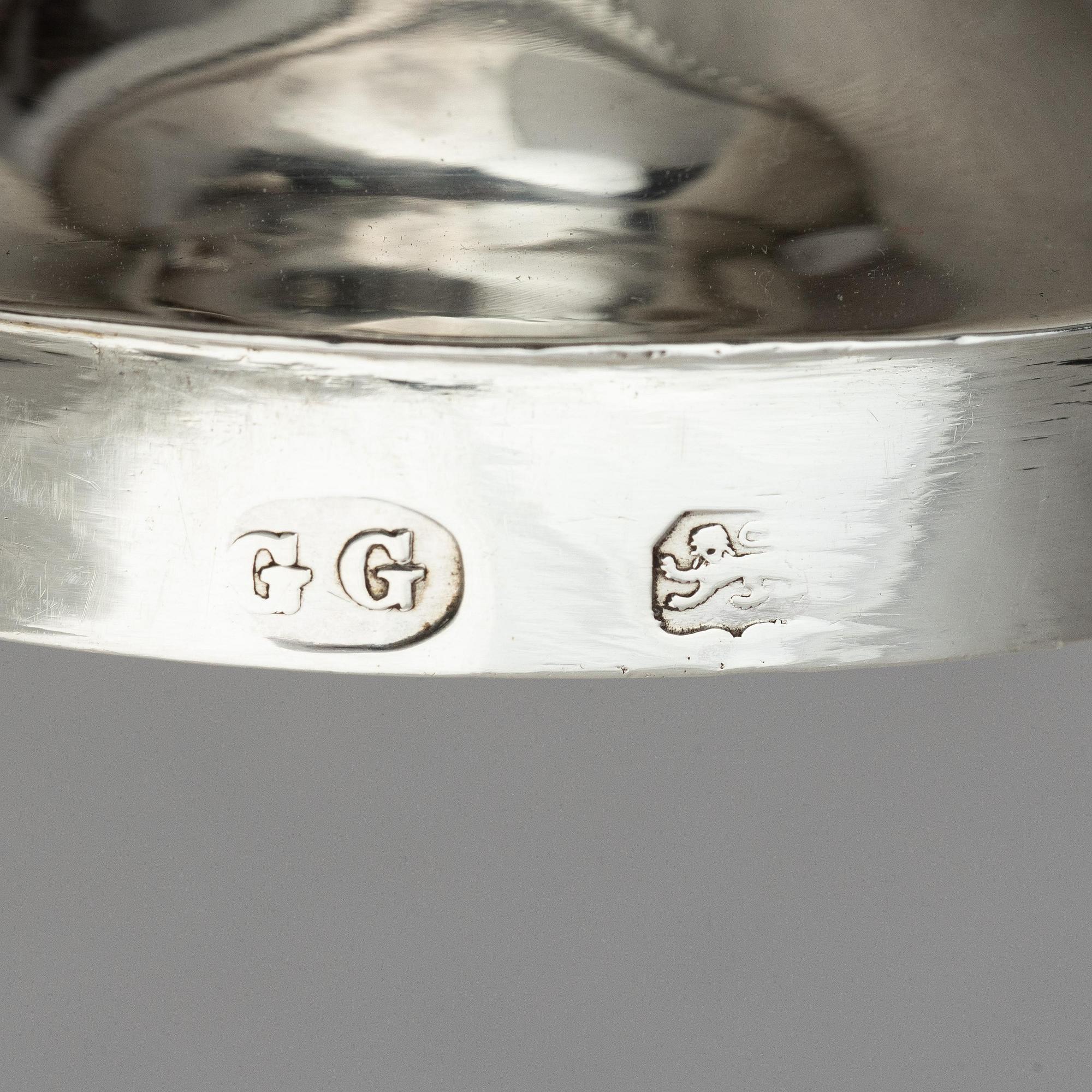 Bordsgarnityr, 3 delar, silver, troligen George Gray, London, England, 1787.