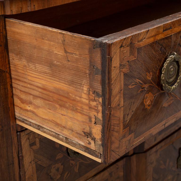 A French chest of drawers, mid 18th Century.