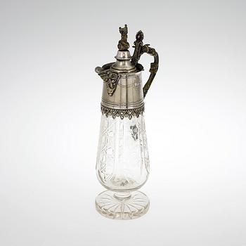 VINKANNA, glas och nysilver, 1800-talets slut.