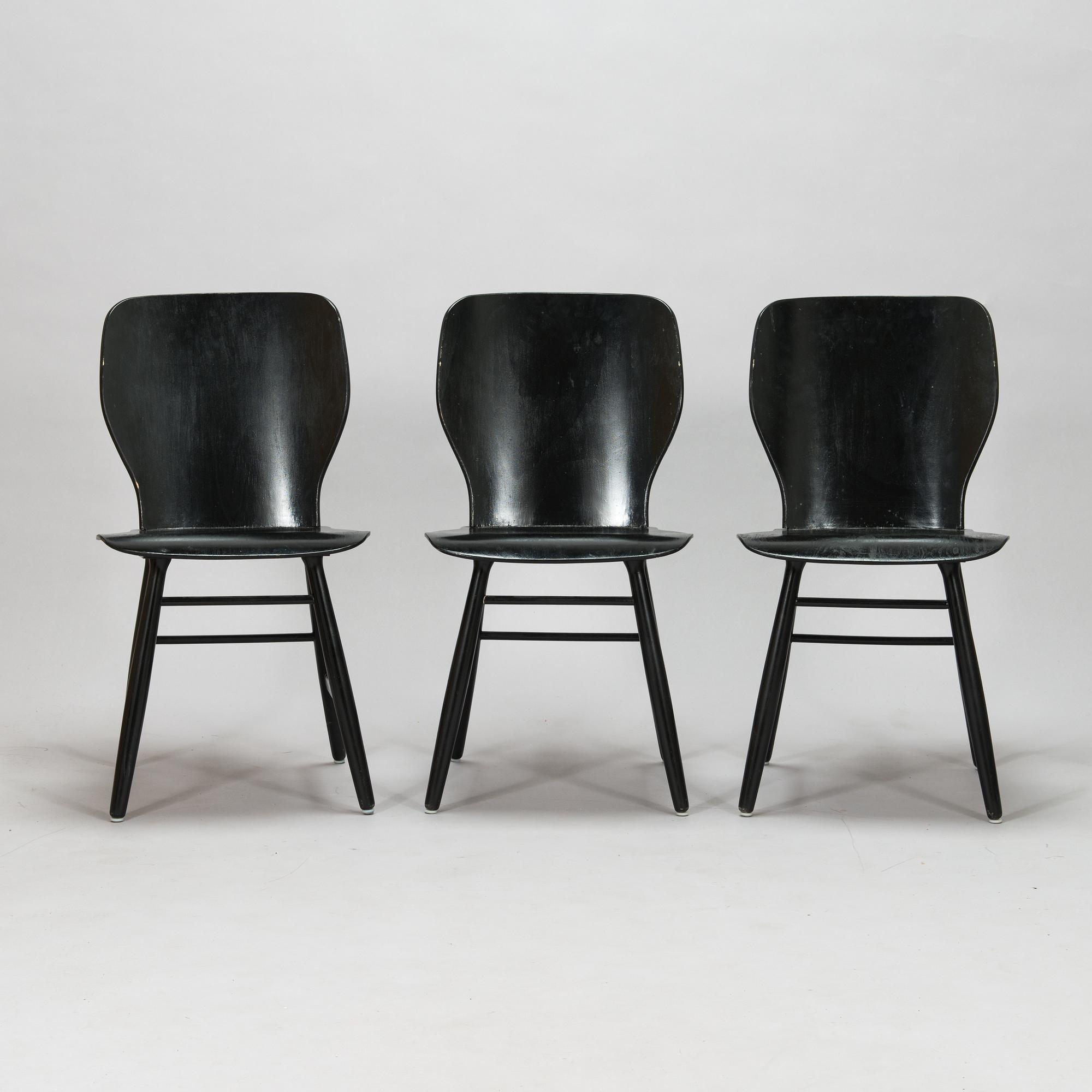 Olof Ottelin, stolar, 3 st, "Mumin" Kervo Snickerifabrik, Stockmann, 1900-talets mitt.