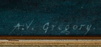 ARTHUR VICTOR GREGORY, akvarell, signerad.