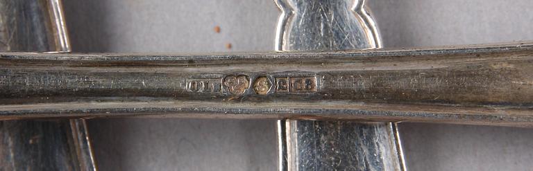 BESTICKSERVISDELAR, 51 st, silver. 1900-tal.