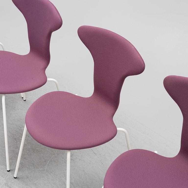 Arne Jacobsen, four 'Munkegaard' chairs, Howe.