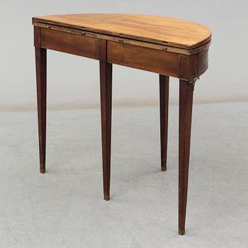 A late Gustavian games table, late 18th century.