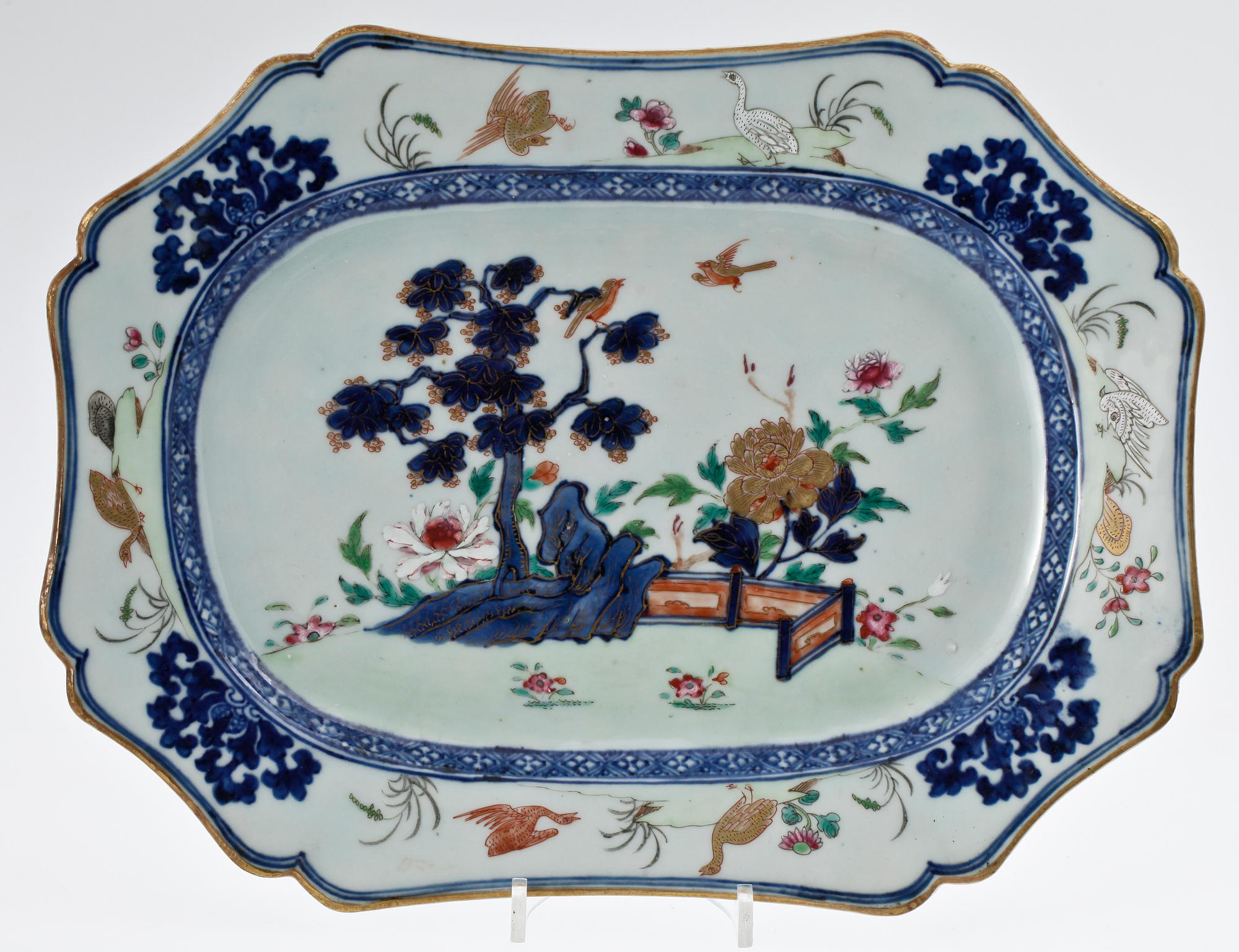 STEKFAT, porslin, Qianlong, Kina, 1700-tal.
