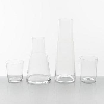 Ingegerd Råman, a group of six glass service parts, Skruf, Sweden.