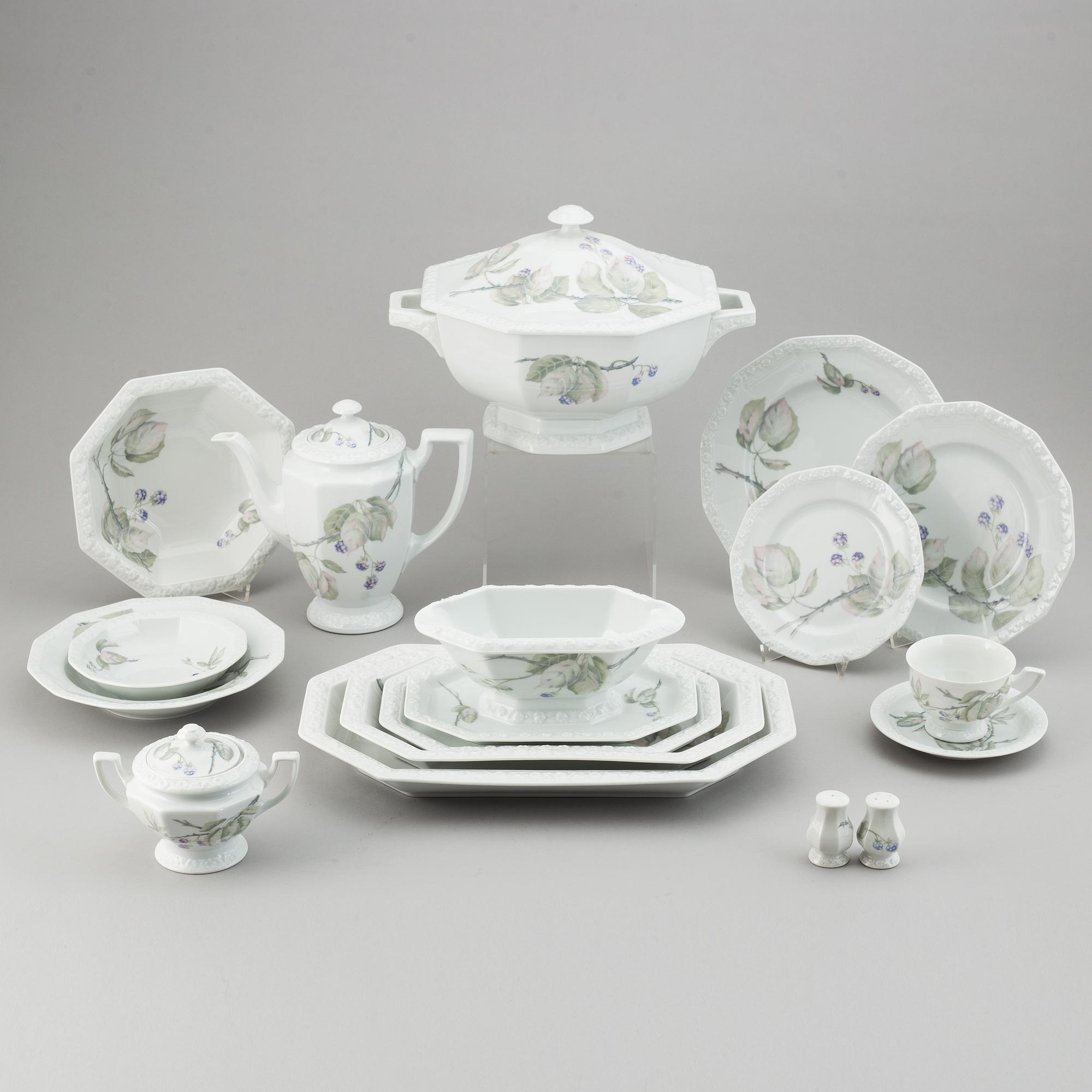 MATSERVIS, 93 delar, Rosenthal Maria Björnbär, 1900-tal.