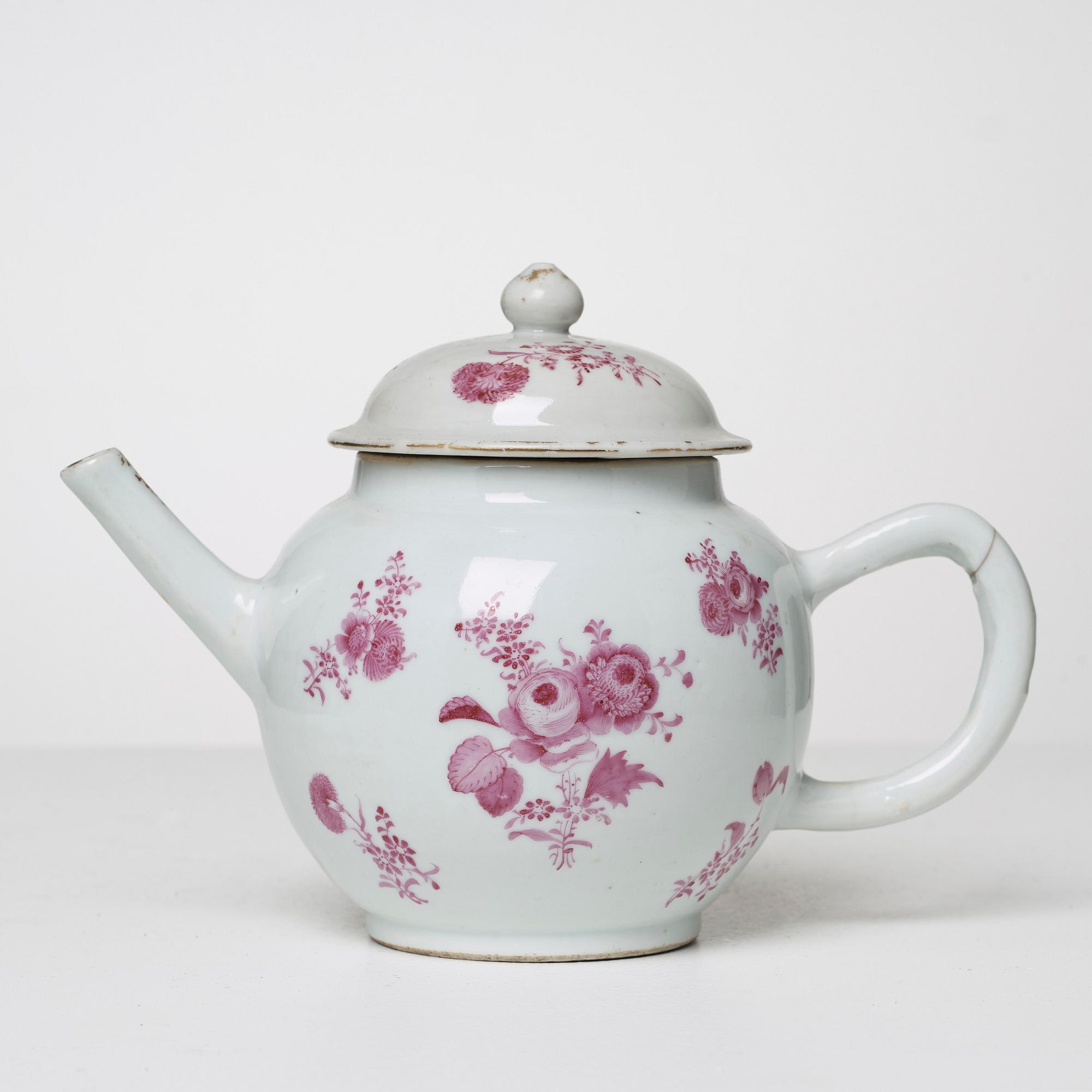 TEKANNA, porslin, Qianlong, Kina 1700-tal.