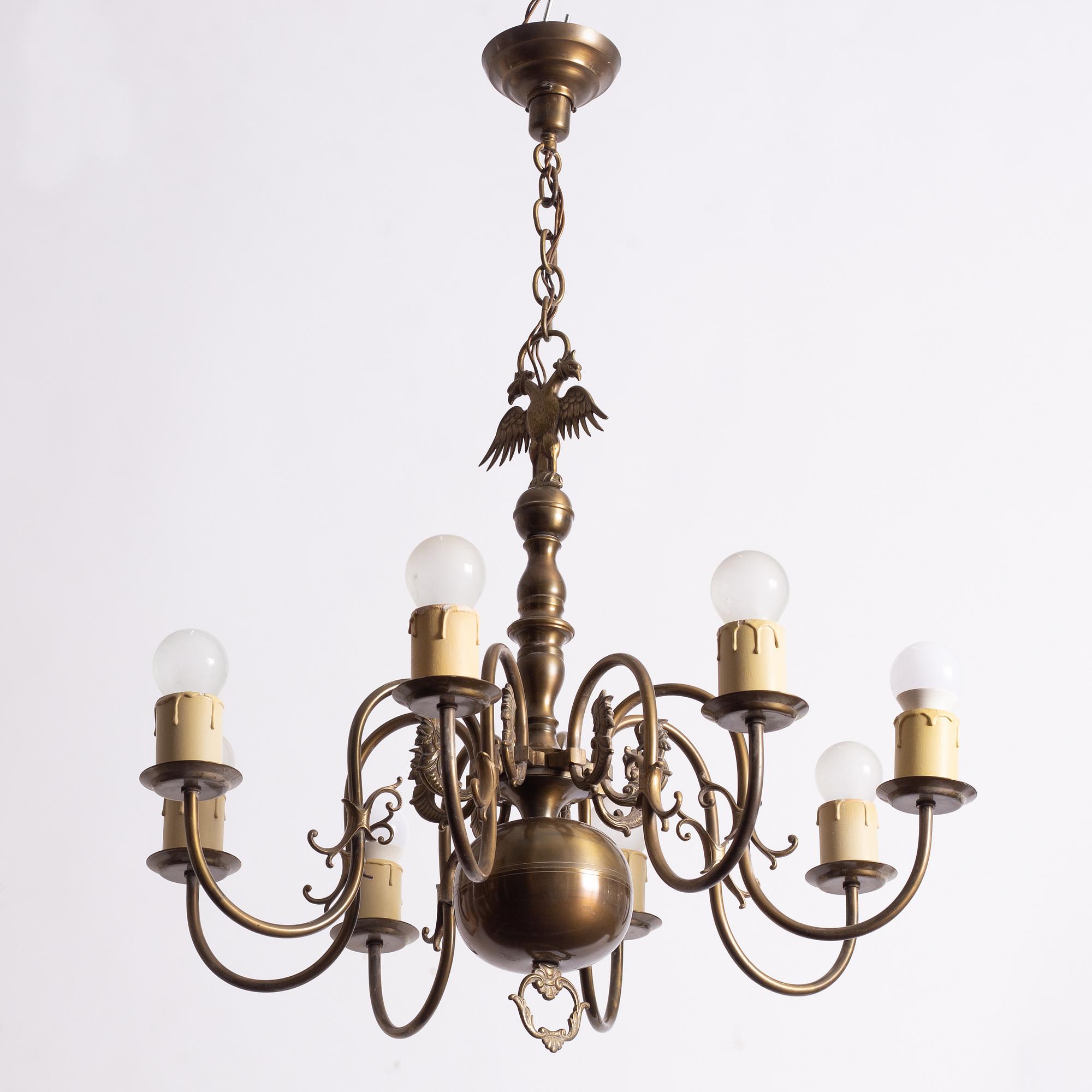 Ceiling lamp, Baroque style, first half of the 20th Century.