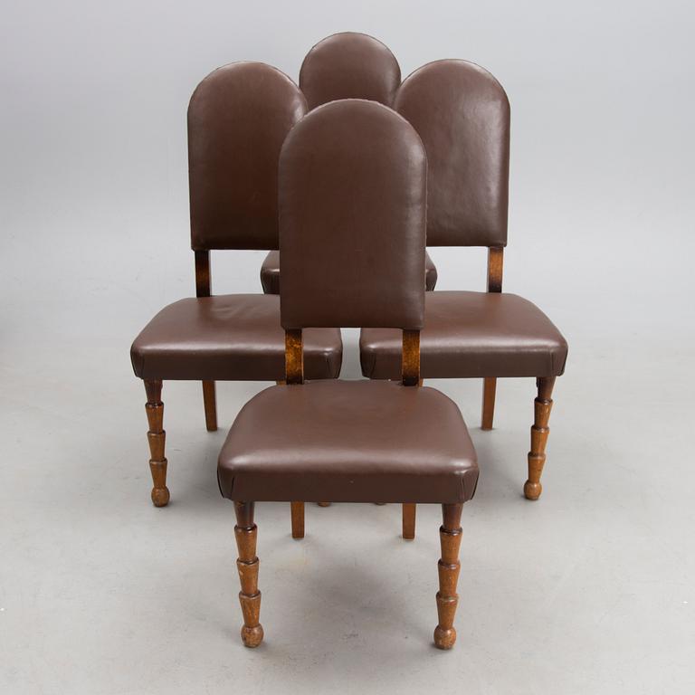 An early 20th century six-piece set of furniture by Armas Lindgren and Onni Tarjanne.