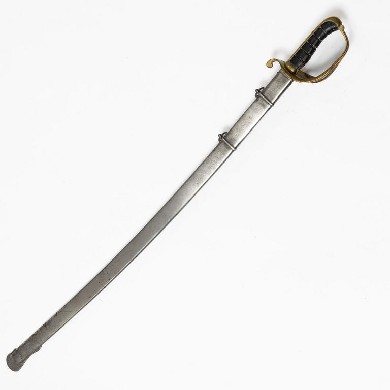 A Swedish officer's sabre, with scabbard, second half of the 20th century.