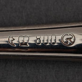 A german silver cutlery service, silver 800, including Bruckmann (68+ 24 pieces).