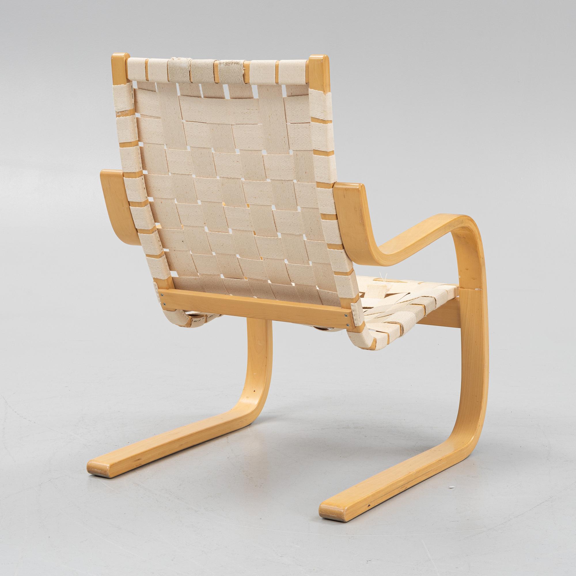 Alvar Aalto, a model 406 armchair, Artek, Finland.