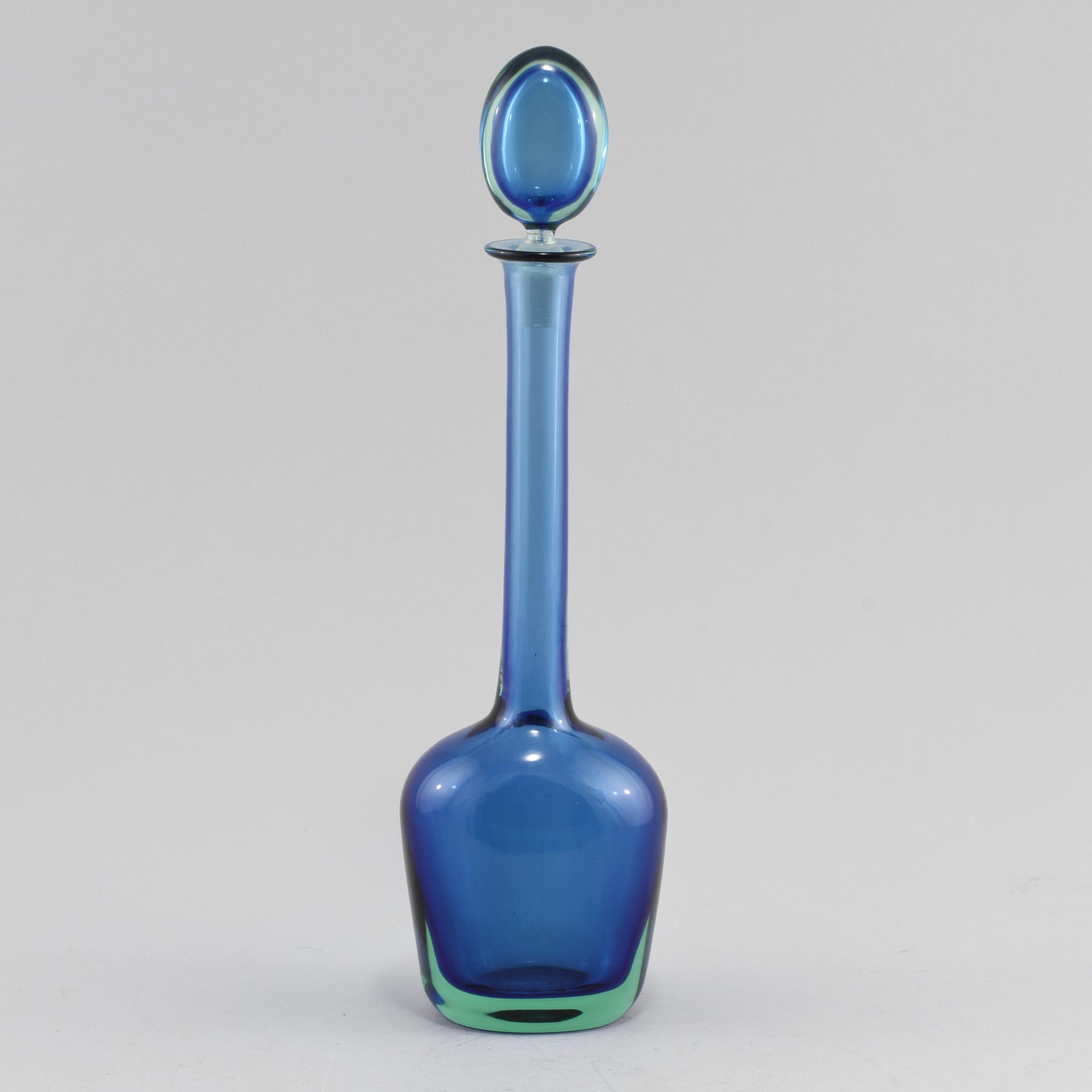 KARAFF, glas, troligen Italien, 1900-talets andra hälft.