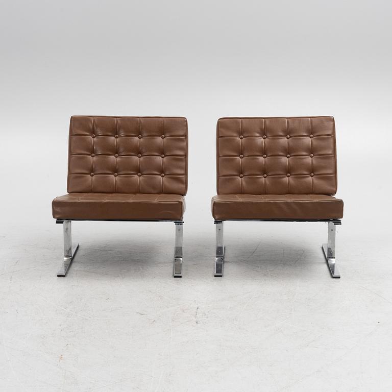 Karl Erik Ekselius, armchairs, a pair, "F60", for JOC möbler, Vetlanda, 1970s.