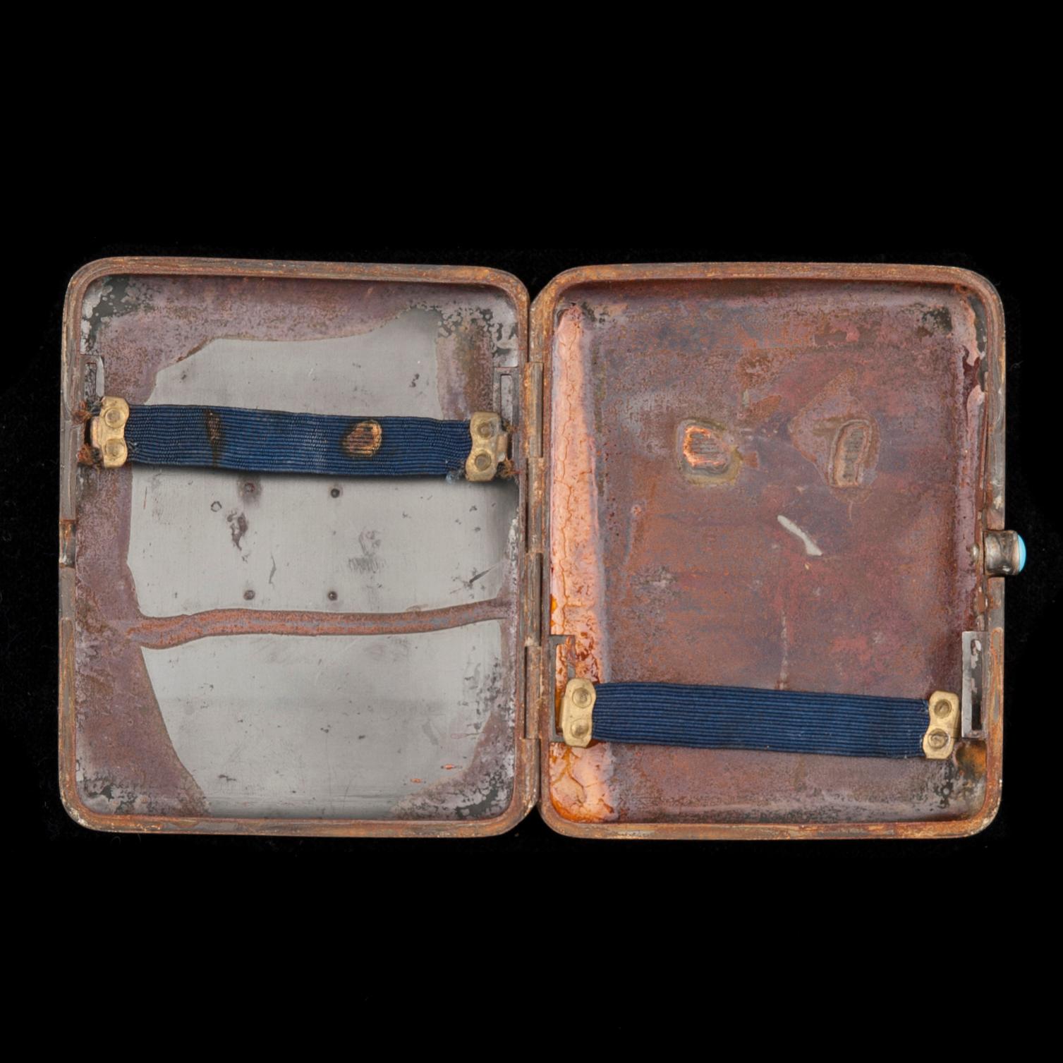 CIGARETTETUI, metall, Ryssland, ca 1900.