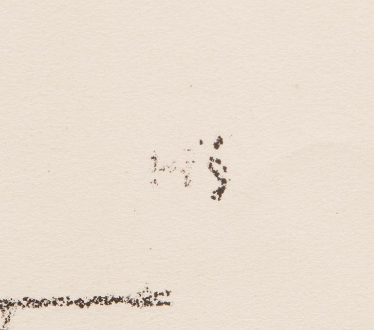 HELENE SCHJERFBECK, lithograph, test print.