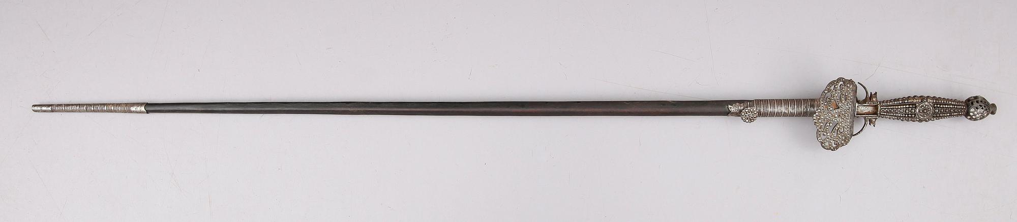 SVÄRD, stål, small sword, möjligen England, ca 1800.