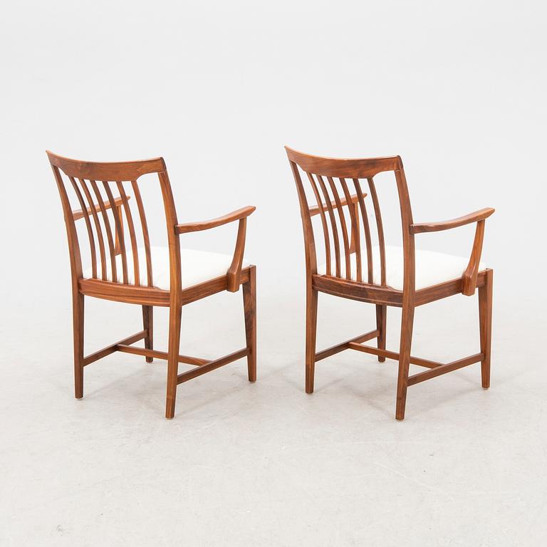 Svante Skogh, apiar of walnut "Vindö" armchairs.