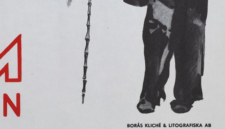 Gösta Åberg, a vintage movie poster, 'Rampljus (Limelight)', 1952.