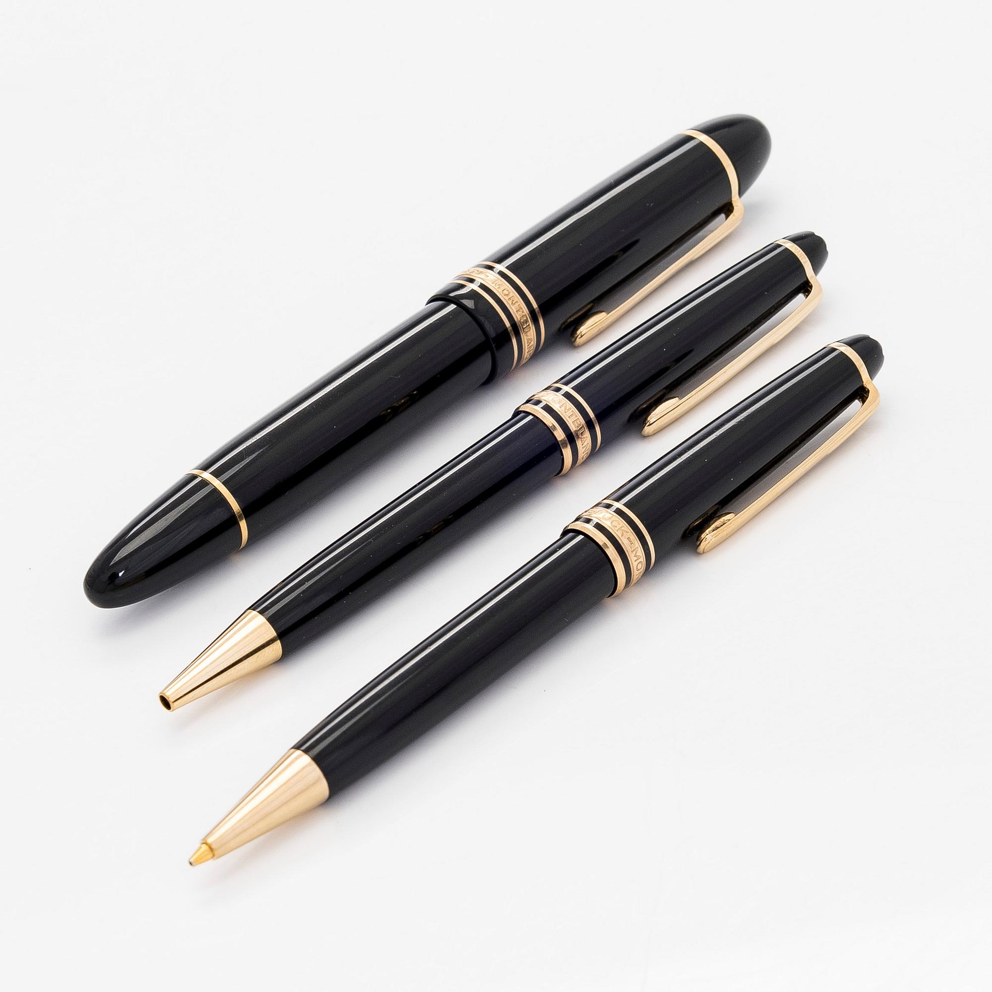 Montblanc, pennor, 3 st, "Meisterstück".